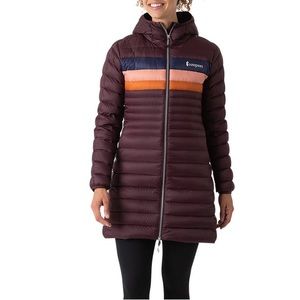 COTOPAXI size small — (sold out everywhere)
Fuego Down Parka
Black Iris Stripes